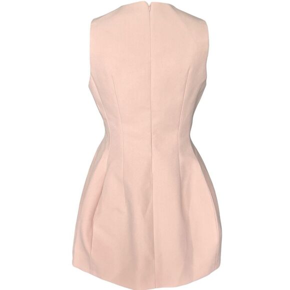 Zara Blush Pink Sleeveless Flared Elegant Dress Size M - Picture 5 of 7